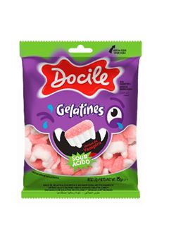 Gelatina Mini Dente de Vampiro Cítrico 15g