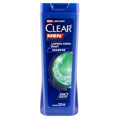 Shampoo Clear Masculino Limpeza Diária 2 em 1 200ml