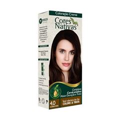 Tintura Creme Cores Nativas Kit 4.0 Castanho Médio