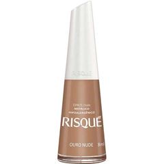 Esmalte Risqué Metálico Ouro Nude Encartelado