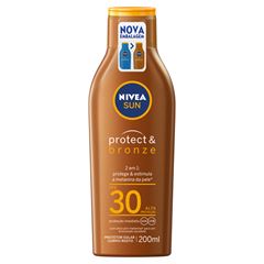 PROTETOR SOLAR NIVEA SUN PROTECT E BRONZE FPS30 200ML