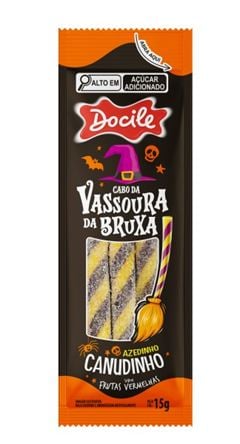 Bala Canudinho Vassoura de Bruxa Halloween