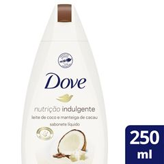 SABONETE LIQUIDO DOVE NUTRICAO INDULGENTE LEITE DE COCO 250ML