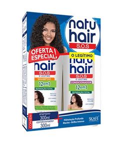 Shampoo + Condicionador Natuhair S.O.S 12 em 1 Reparação Total