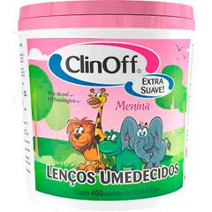 Lenço Umedecido Clin Off Balde Rosa