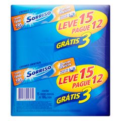 CREME DENTAL SORRISO DENTAL BRANCOS 180G LEVE 15 PAGUE 12