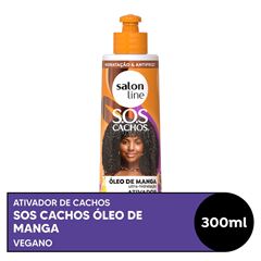 ATIVADOR DE CACHOS SOS CACHOS OLEO DE MANGA SALON LINE 300ML