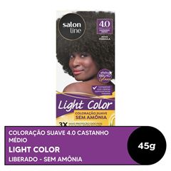 COLORACAO SUAVE LIGHT COLOR 4.0 CASTANHO MEDIO SALON LINE