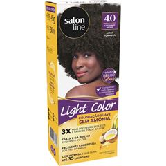 COLORACAO SUAVE LIGHT COLOR 4.0 CASTANHO MEDIO SALON LINE