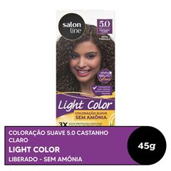 COLORACAO SUAVE LIGHT COLOR 5.0 CASTANHO CLARO SALON LINE