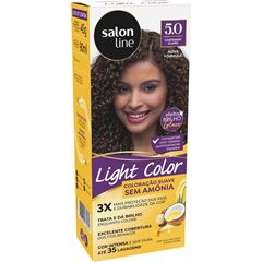 COLORACAO SUAVE LIGHT COLOR 5.0 CASTANHO CLARO SALON LINE