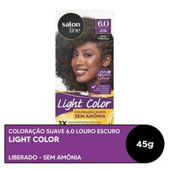 COLORACAO SUAVE LIGHT COLOR 6.0 LOURO ESCURO SALON LINE