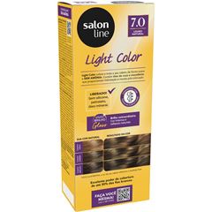 COLORACAO SUAVE LIGHT COLOR 7.0 LOURO NATURAL SALON LINE