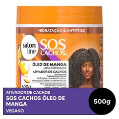 ATIVADOR DE CACHOS SOS CACHOS OLEO DE MANGA SALON LINE 500G