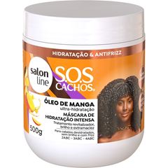 MASCARA DE HIDRATACAO INTENSA SOS CACHOS OLEO DE MANGA SALON LINE 500G