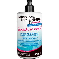 CREME PARA PENTEAR SALON LINE SOS BOMBA ORIGINAL 500ML