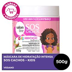 MASCARA DE HIDRATACAO INTENSA SOS CACHOS KIDS HIDRATACAO SALON LINE 500G