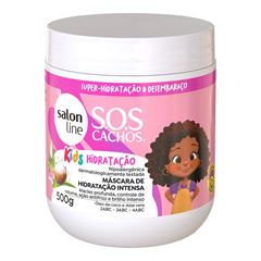 MASCARA DE HIDRATACAO INTENSA SOS CACHOS KIDS HIDRATACAO SALON LINE 500G