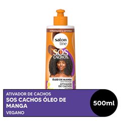 ATIVADOR DE CACHOS SOS CACHOS OLEO DE MANGA SALON LINE 500ML