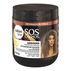 ATIVADOR DE CACHOS SOS CACHOS ARGININA RESISTENCIA MAXIMA SALON LINE 500G