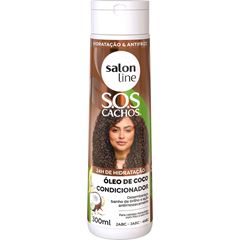 CONDICIONADOR SOS CACHOS OLEO DE COCO HIDRATACAO ABSOLUTA SALON LINE 300ML