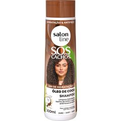 SHAMPOO SOS CACHOS OLEO DE COCO HIDRATACAO ABSOLUTA SALON LINE 300ML