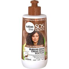 CREME PARA PENTEAR SOS CACHOS OLEO DE COCO HIDRATACAO ABSOLUTA SALON LINE 300ML