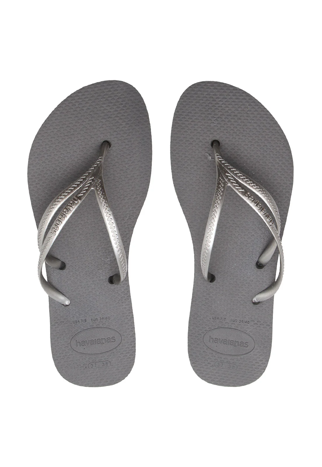 Sandália Havaianas Tria Cinza Aço Tamanho 39/40