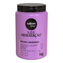 MASCARA SOS HIDRATACAO QUERATINA E COLAGENO SALON LINE 1KG