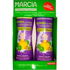 SHAMPOO + CONDICIONADOR MARCIA BOMBA DE FORCA RICINO