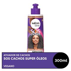 ATIVADOR DE CACHOS SOS CACHOS SUPER OLEOS SALON LINE 300ML