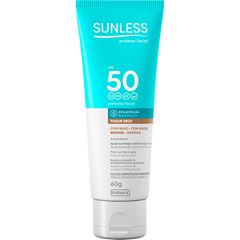 PROTETOR SOLAR FACIAL SUNLESS FPS50 COM BASE MEDIO