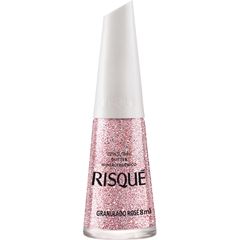 Esmalte Risque Efeito Glitter Granulado Rose (solto)