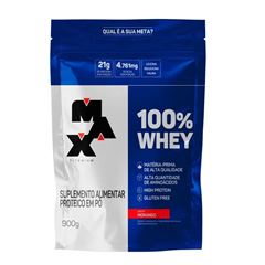 Whey Protein 100% Sabor Morango Refil 900g