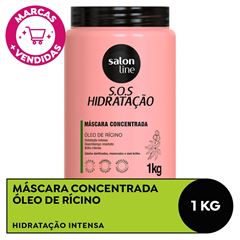 MASCARA SOS HIDRATACAO OLEO DE RICINO SALON LINE 1KG