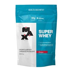 Super Whey Proteína Morango Refil 900g
