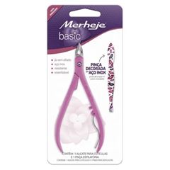 Alicate Merheje + Pinça Decorada Basic Rosa