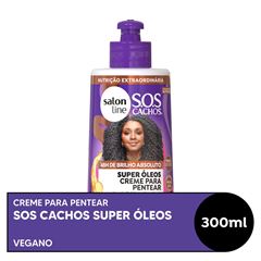 CREME PARA PENTEAR SOS CACHOS SUPER OLEOS SALON LINE 300ML