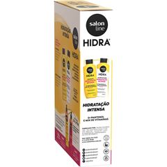 KIT SHAMPOO E CONDICIONADOR HIDRA D-PANTENOL E MIX DE VITAMINAS SALON LINE 300ML