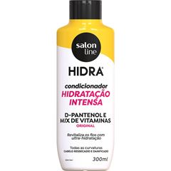 KIT SHAMPOO E CONDICIONADOR HIDRA D-PANTENOL E MIX DE VITAMINAS SALON LINE 300ML