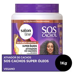 ATIVADOR DE CACHOS SOS CACHOS SUPER OLEOS SALON LINE 1KG