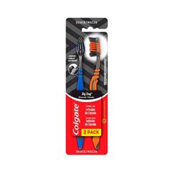 Escova Dental Colgate Zig Zag Charcoal com 2 Unidades