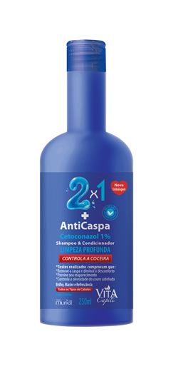 Shampoo Muriel Mente Anticaspa Limpeza Profunda 2x1