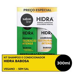 KIT SHAMPOO E CONDICIONADOR HIDRA BABOSA SALON LINE 300ML