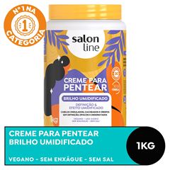 CREME PARA PENTEAR BRILHO UMIDIFICADO SALON LINE 1KG