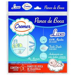 Pano de Boca Tecido Cremer Azul
