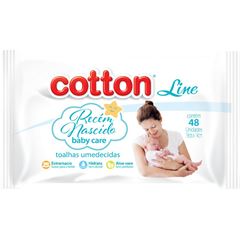 TOALHA UMEDECIDO COTTON LINE BABY RECEM NASCIDO