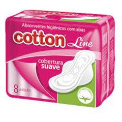 Absorvente Cotton Line Suave com Abas