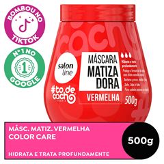 MASCARA DE HIDRATACAO MATIZADORA VERMELHA TODECACHO SALON LINE 500G