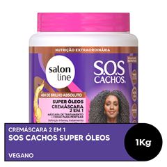 CREMASCARA 2 EM 1 SOS CACHOS SUPER OLEOS SALON LINE 1KG